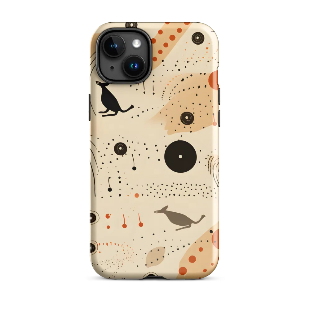 Playful Patterns in Earth Tones | Phone Case |  15 Plus | Tough Case | Glossy
