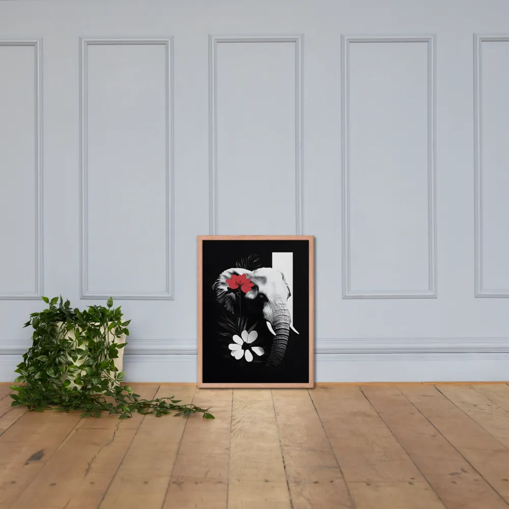 Elephant Harmony | Poster with Red oak Frame | 18″×24″