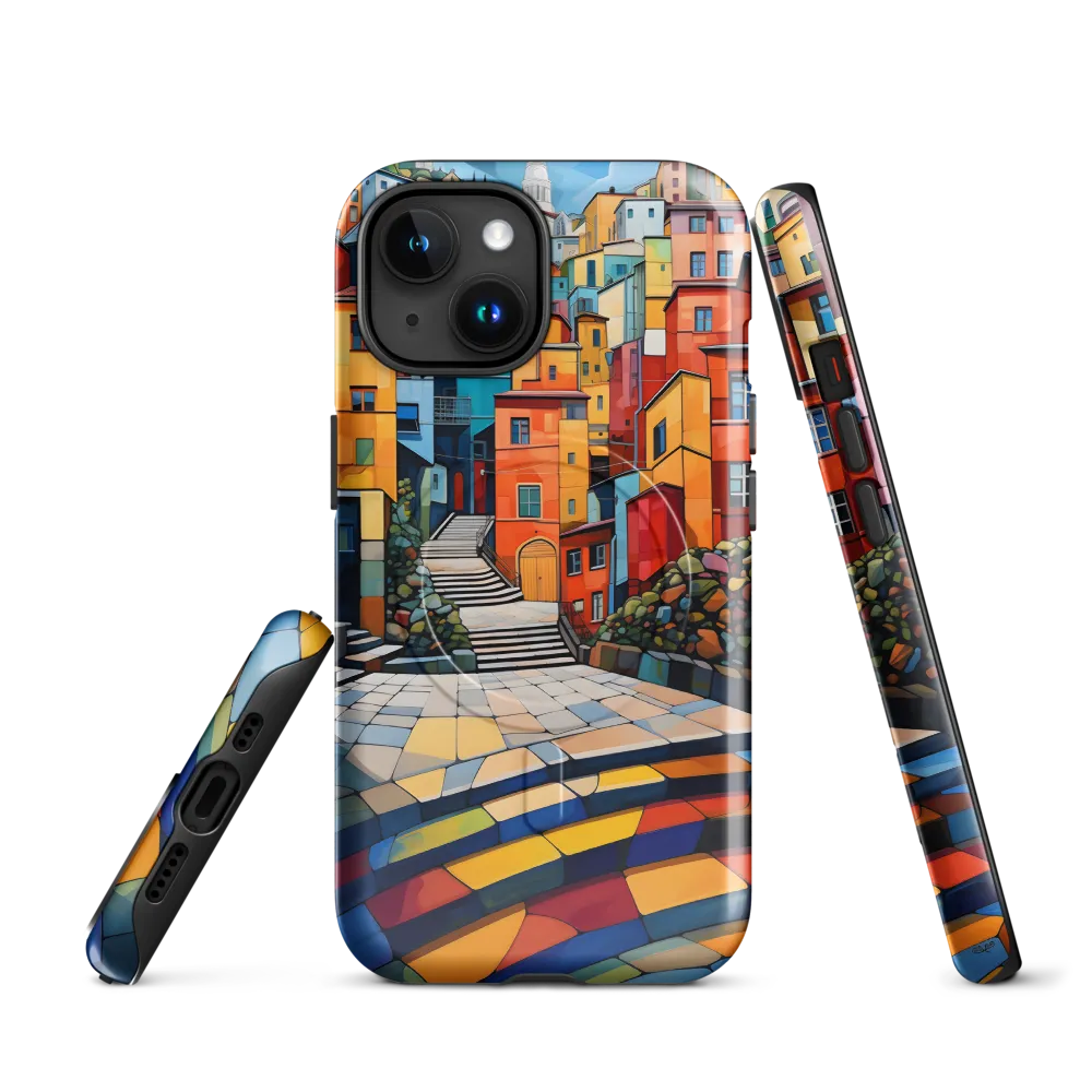 Vibrant Village: A Cubist Journey