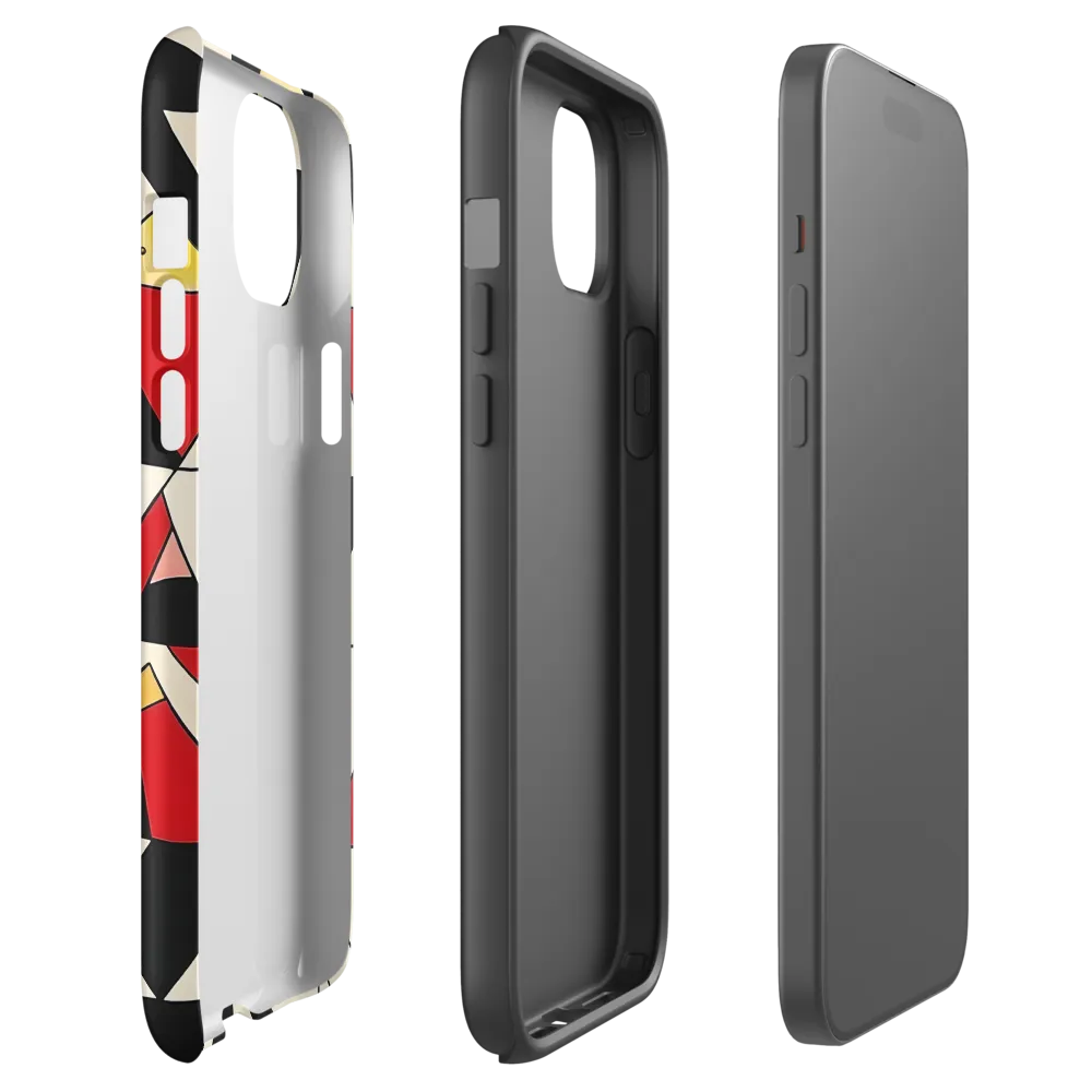 Dynamic Geometric Harmony | Phone Case |  15 Plus | Tough Case | Matte