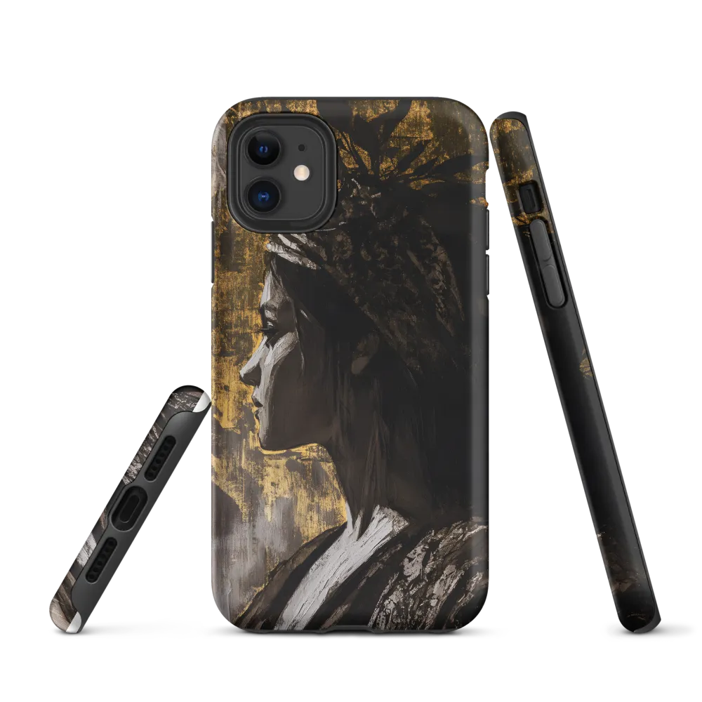 Golden Elegance: A Modern Profile Portrait