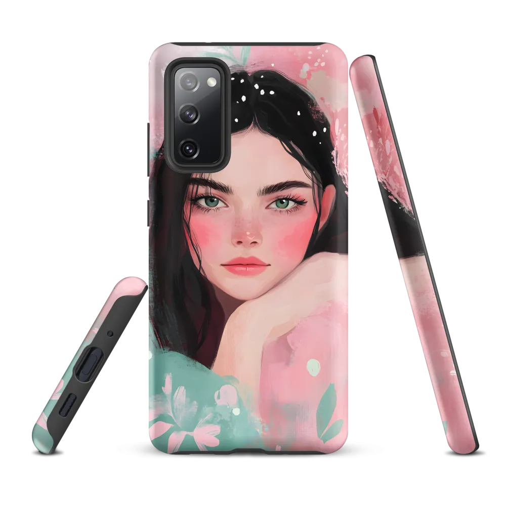 Mint & Rose — Portrait in Pastel Washes