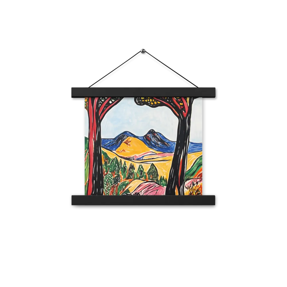 Vibrant Nature's Embrace | Poster With Black Wood Hanger | 10″×10″