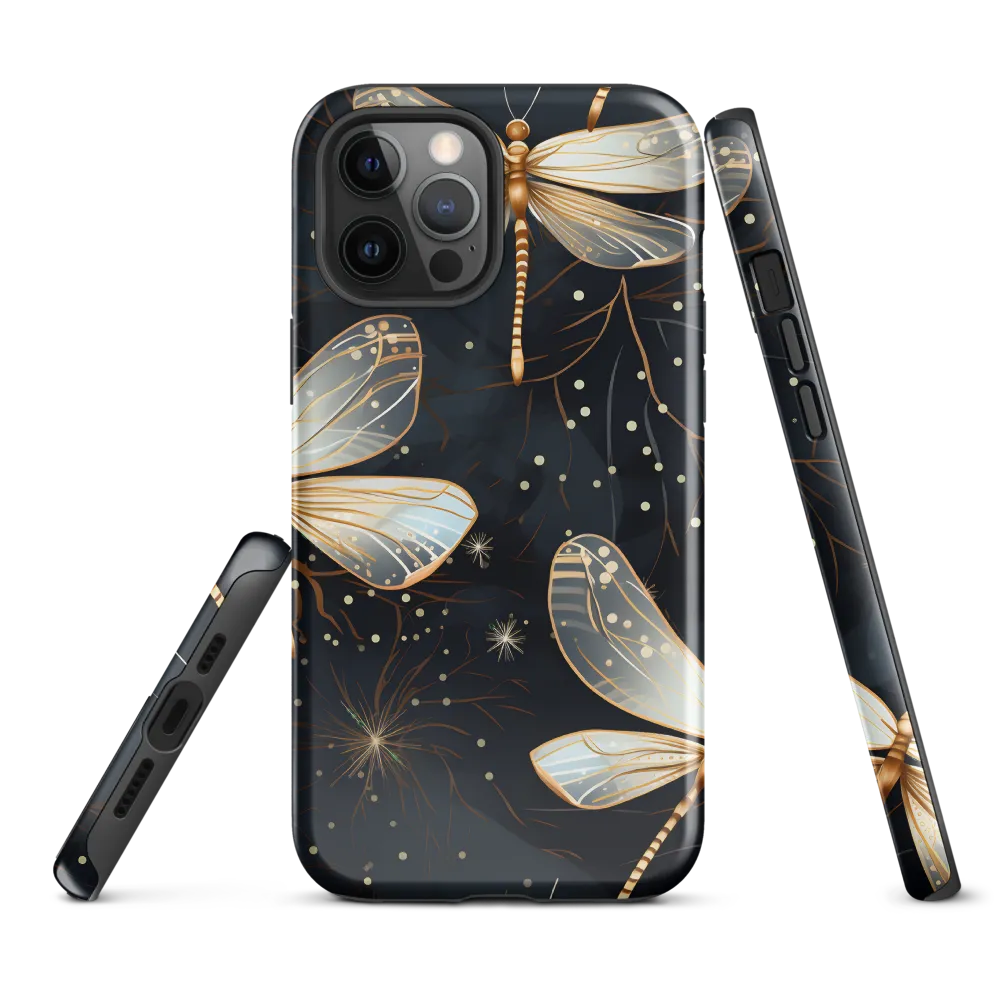 Ethereal Dance: Dragonflies in a Midnight Garden