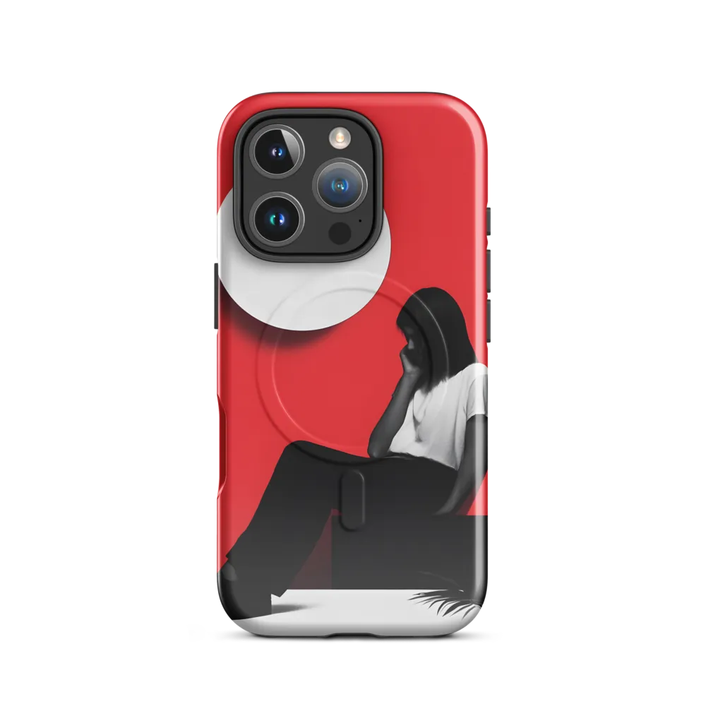 Contemplation in Red | Phone Case |  16 Pro | MagSafe® Tough Case | Glossy