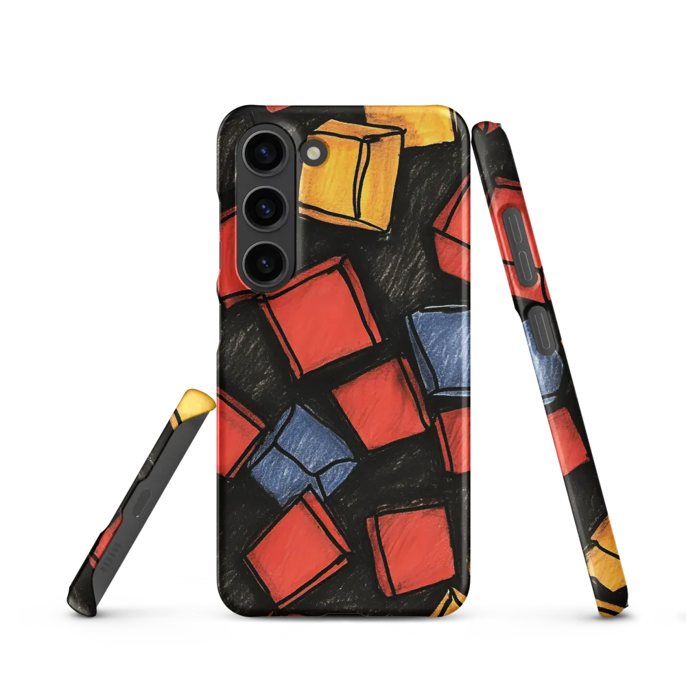 Vibrant Geometry in Motion | Phone Case |  S23 | Snap Case | Matte