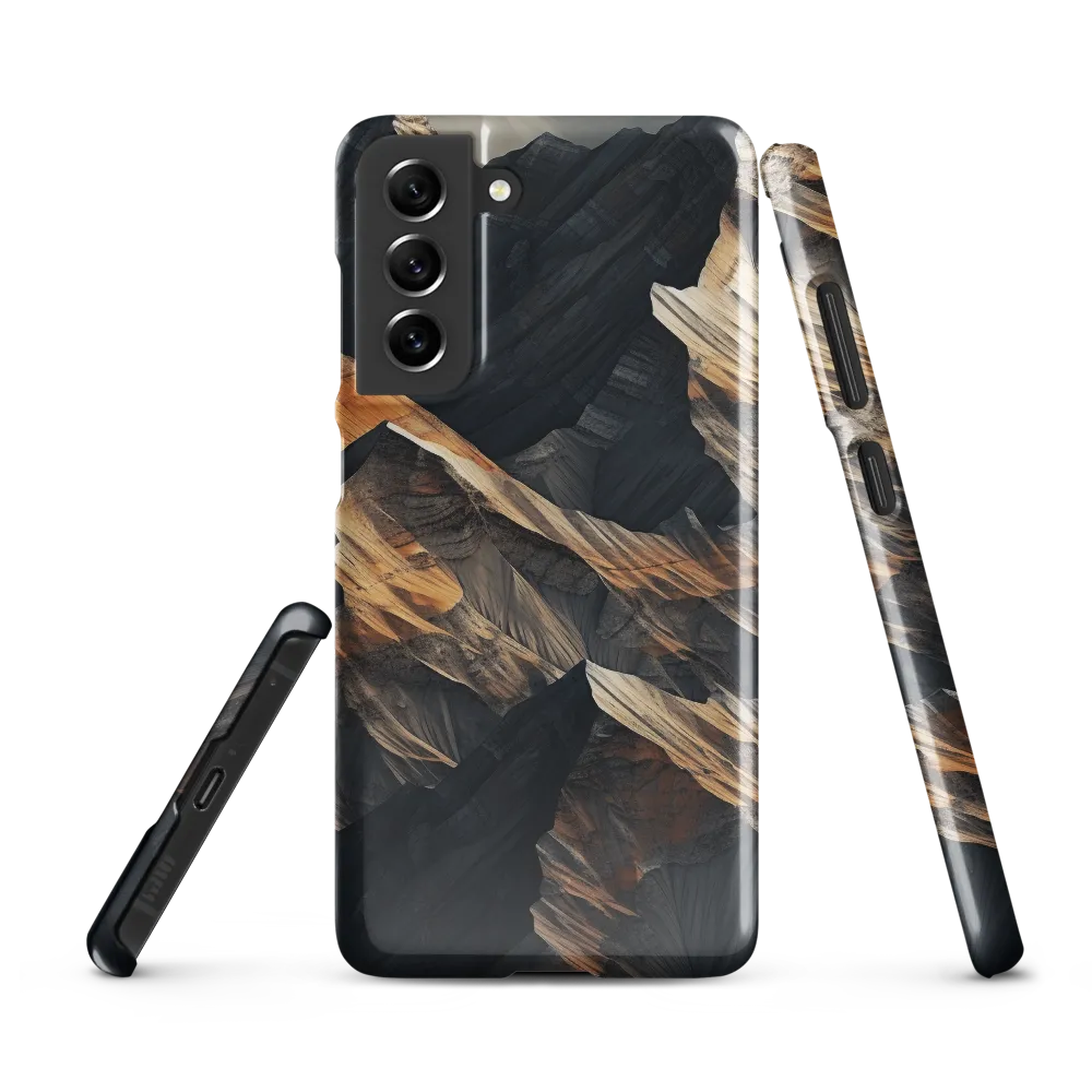 Ethereal Peaks: A Dance of Light and Shadow | Phone Case |  S21 FE | Snap Case | Glossy
