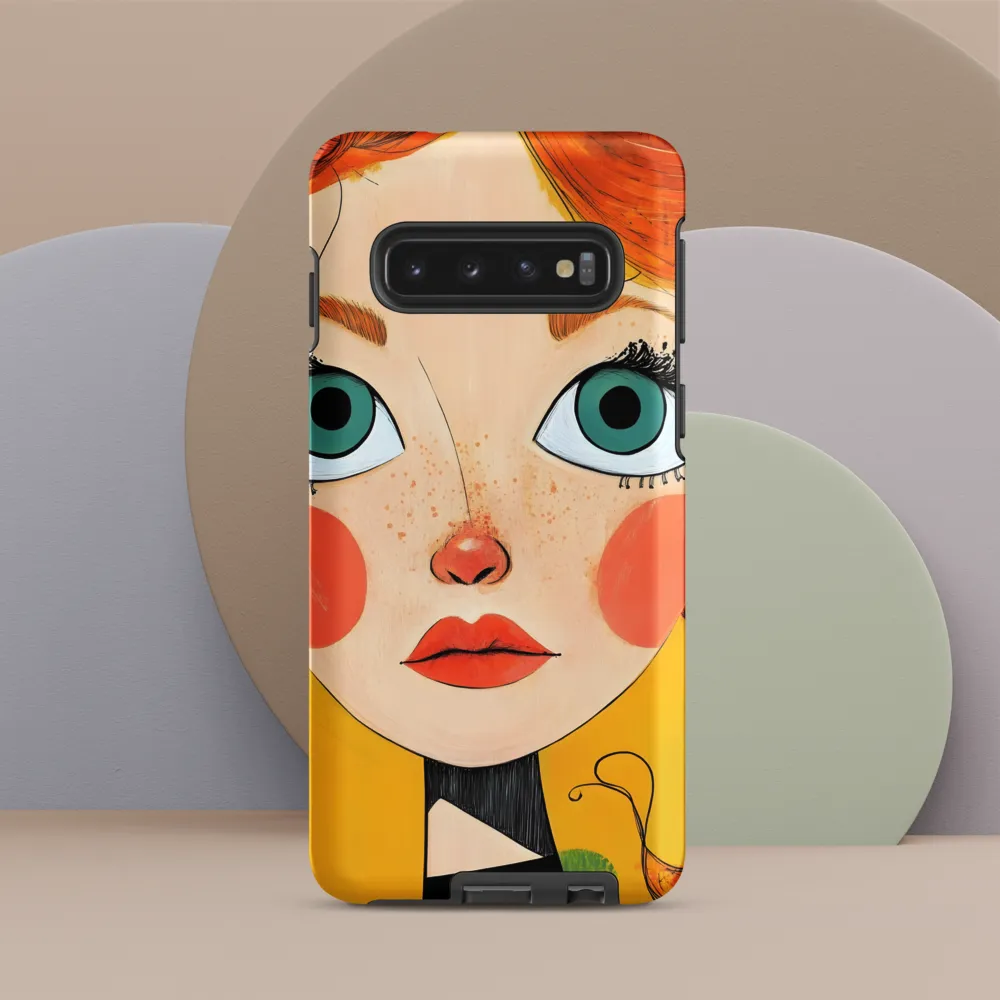 Whimsical Portrait of a Girl | Phone Case |  S10 | Tough Case | Matte