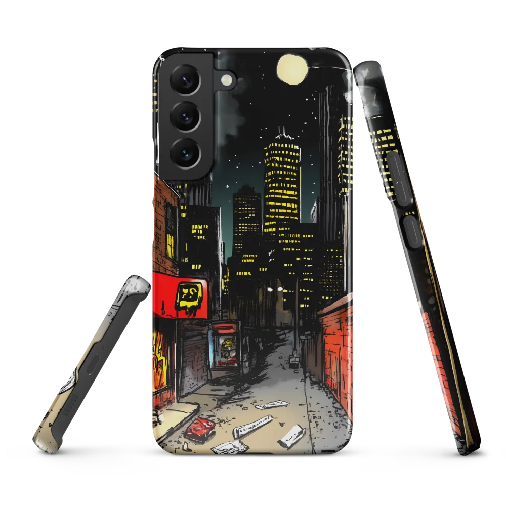 Nocturnal Cityscape: The Hidden Alley | Phone Case |  S22 Plus | Snap Case | Glossy