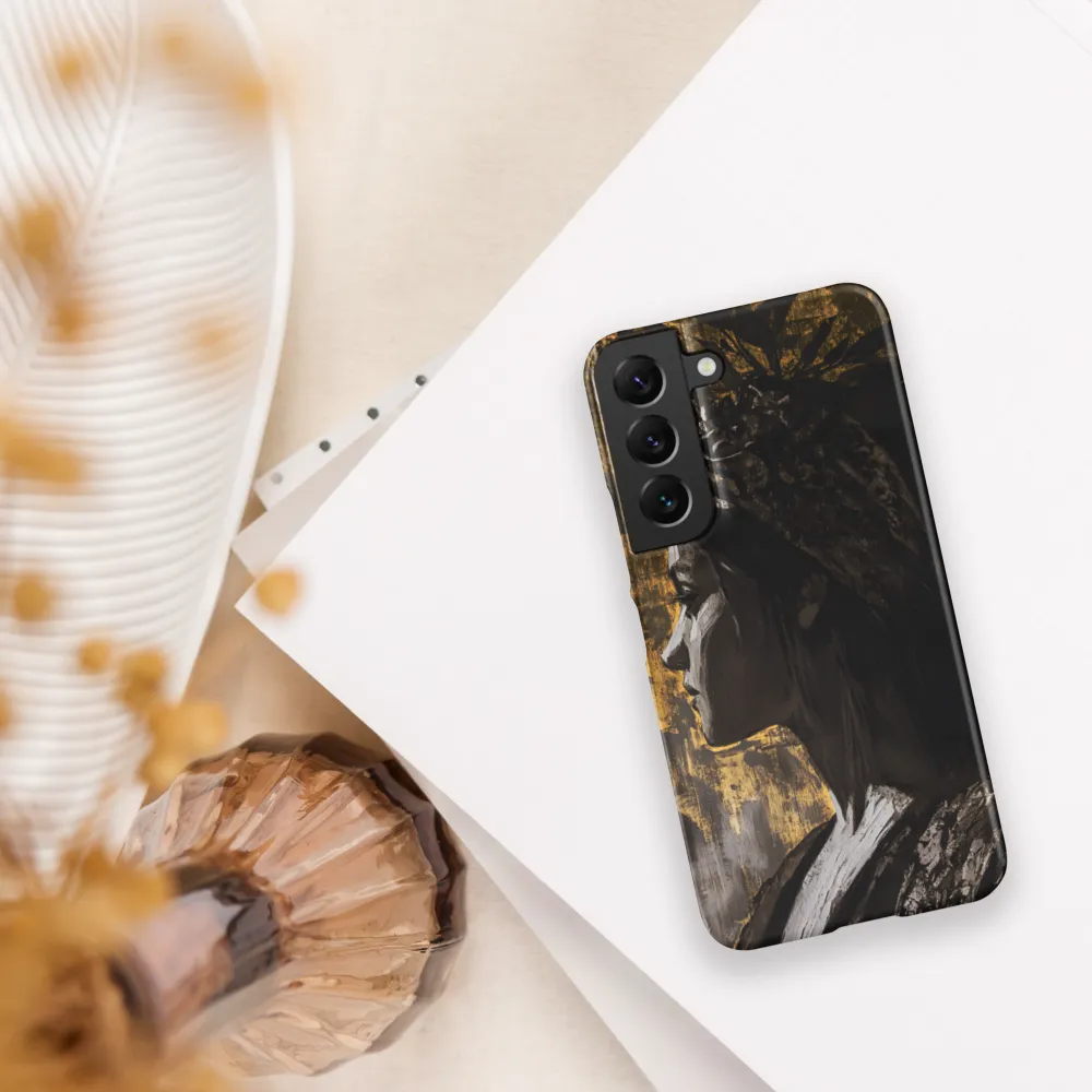 Golden Elegance: A Modern Profile Portrait