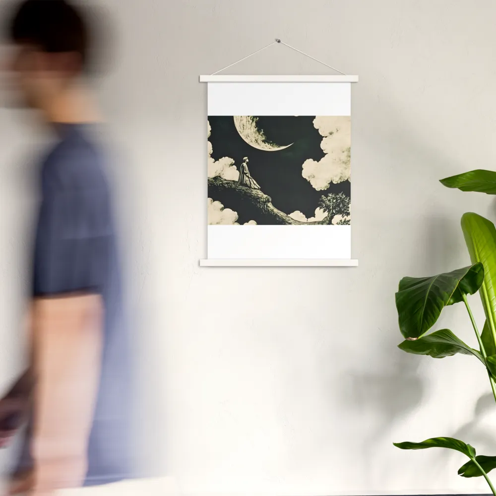 Whispers of the Moon | Poster With White Wood Hanger | 18″×24″