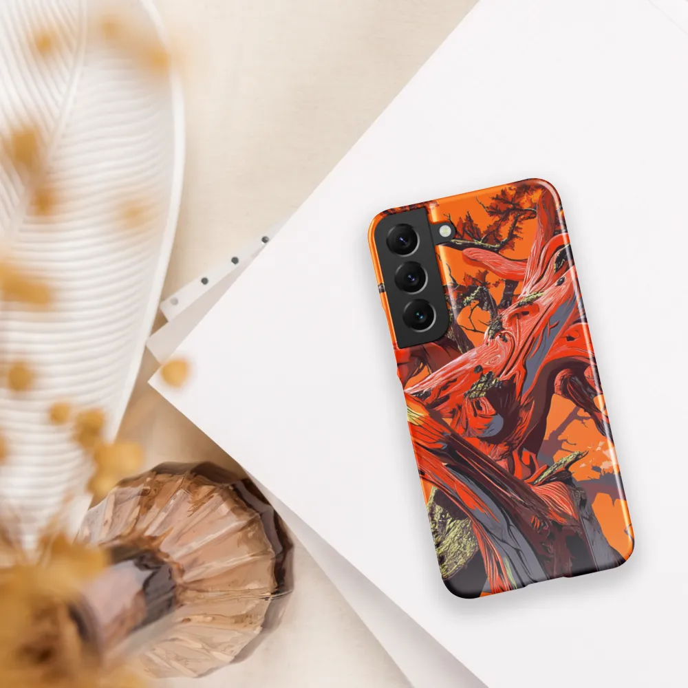 Life in Motion: An Abstract Tree | Phone Case |  S22 | Snap Case | Glossy