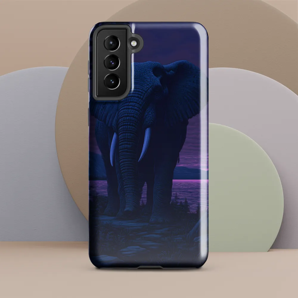 Engraved Elephant at Dusk