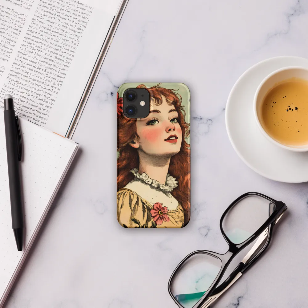 Whimsical Portrait of a Flower-Adorned Girl