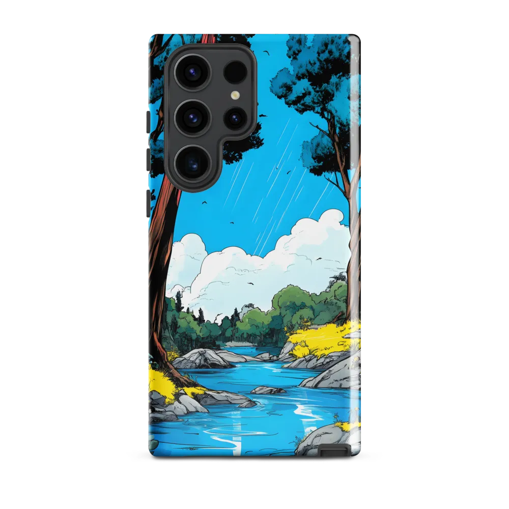 Tranquil River in a Comic Landscape