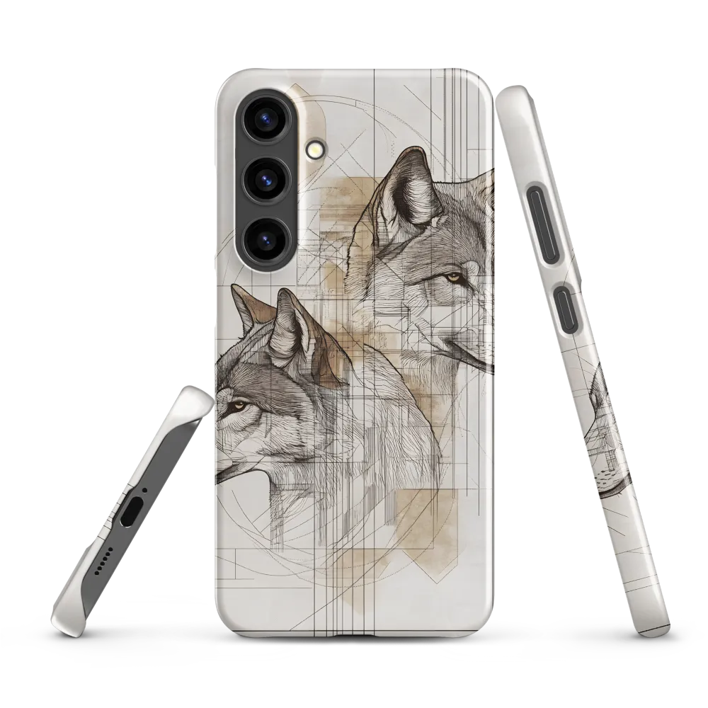 Geometric Harmony: The Essence of Wolves | Phone Case |  S24 Plus | Snap Case | Glossy