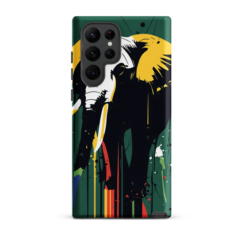 Majestic Minimalism: The Colorful Elephant
