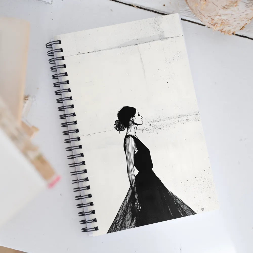 Elegance in Monochrome | Spiral Notebook