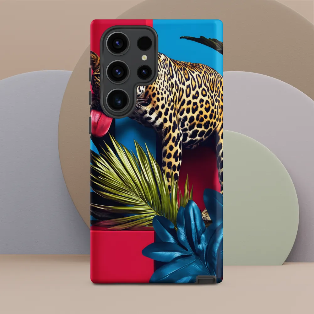 Playful Leopard in Vibrant Paradise