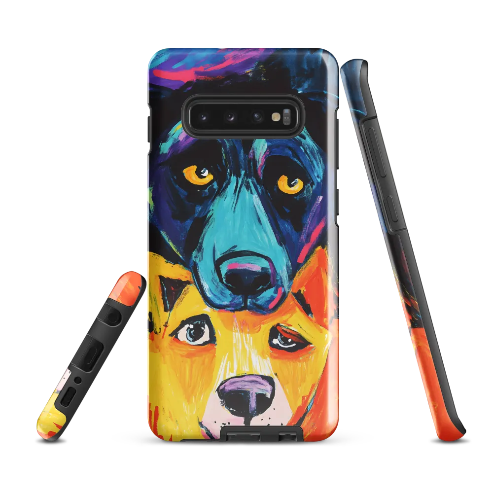 Vibrant Companions: An Expression of Canine Spirit | Phone Case |  S10 Plus | Tough Case | Glossy