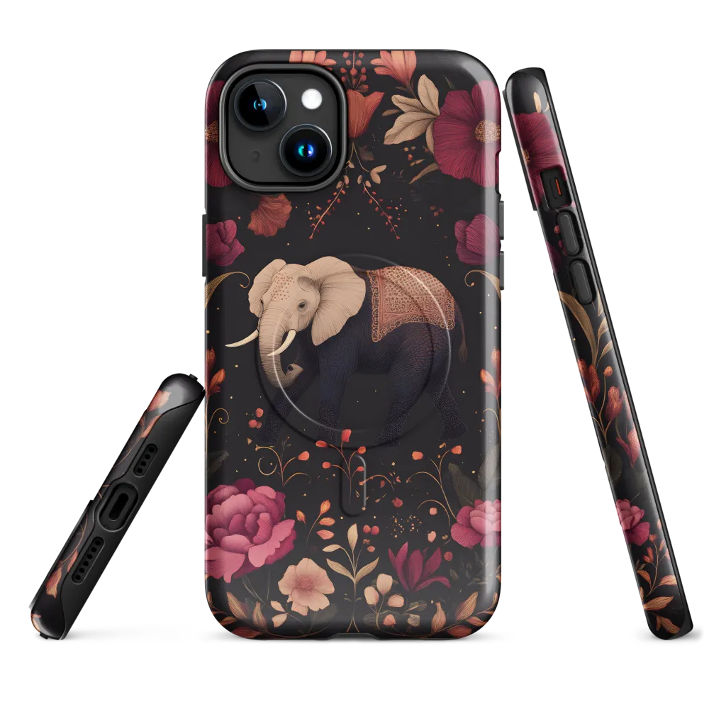 Whispers of the Wild: Elephants and Blooms