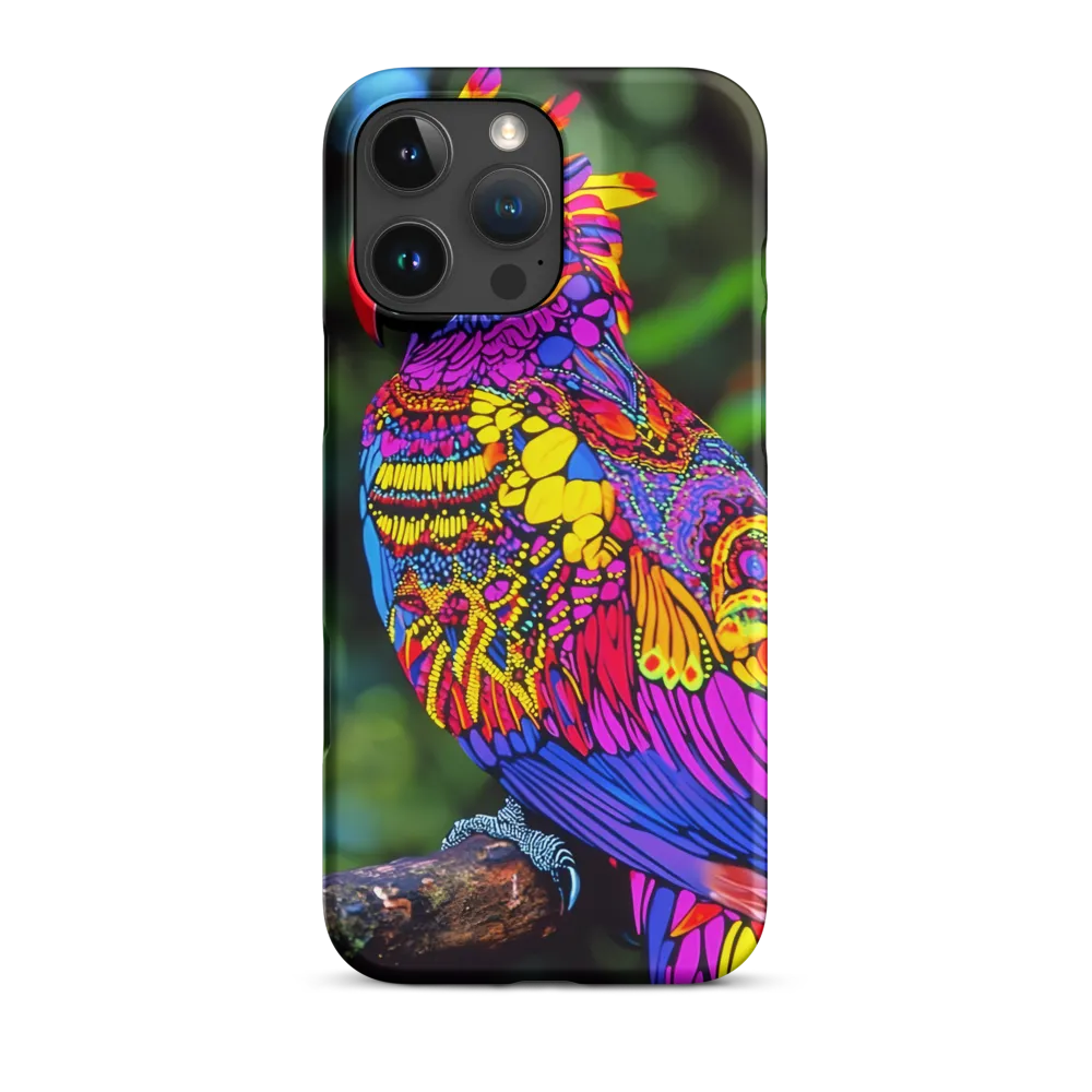 Vibrant Psychedelic Parrot | Phone Case |  16 Pro Max | Snap Case | Matte