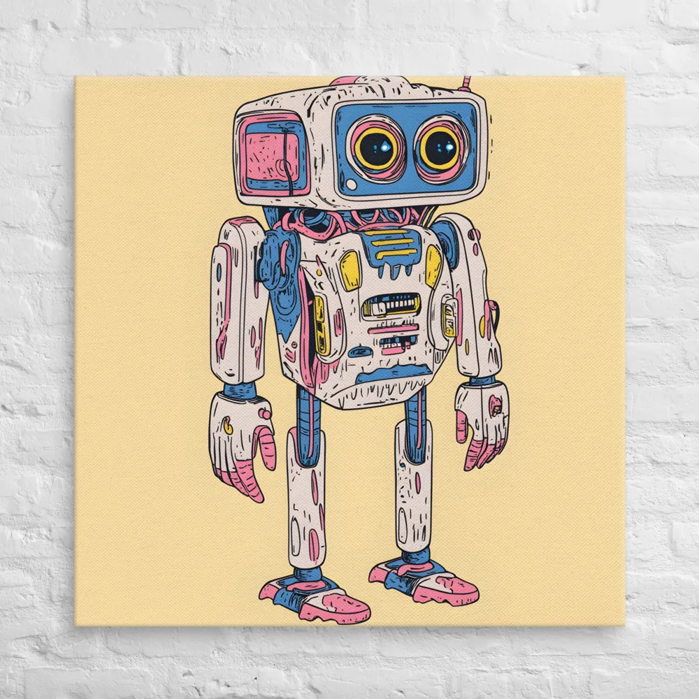 Whimsical Robot Delight | Canvas | 37″×37″