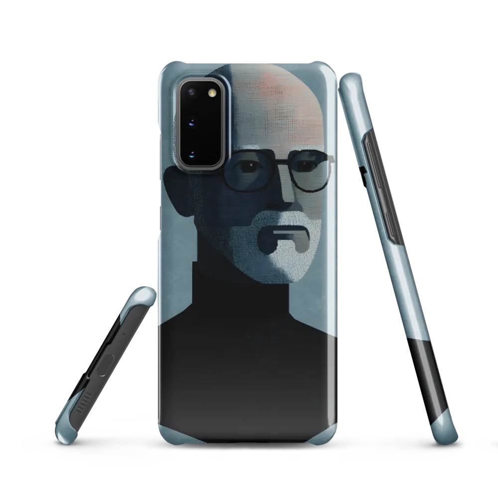 Minimalist Portrait of a Modern Man | Phone Case |  S20 | Snap Case | Glossy