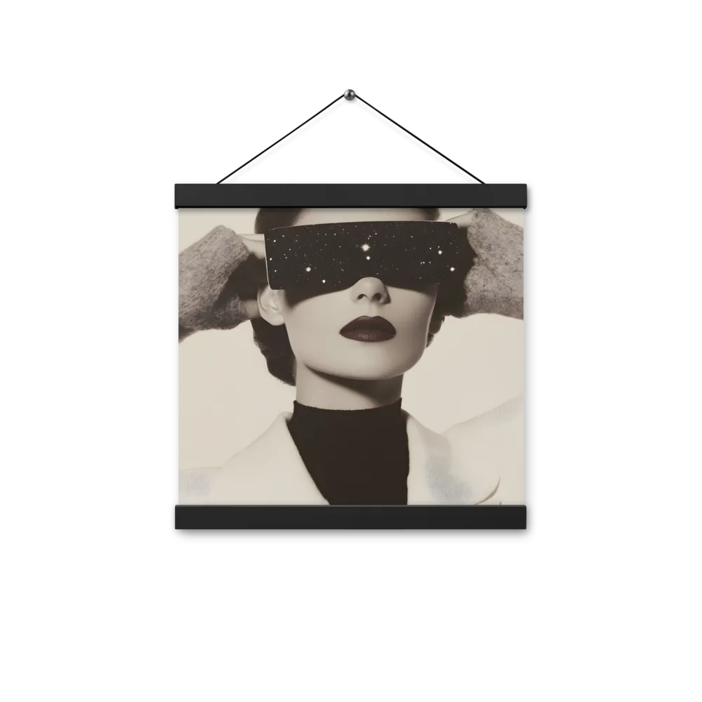 Celestial Elegance | Poster With Black Wood Hanger | 12″×12″
