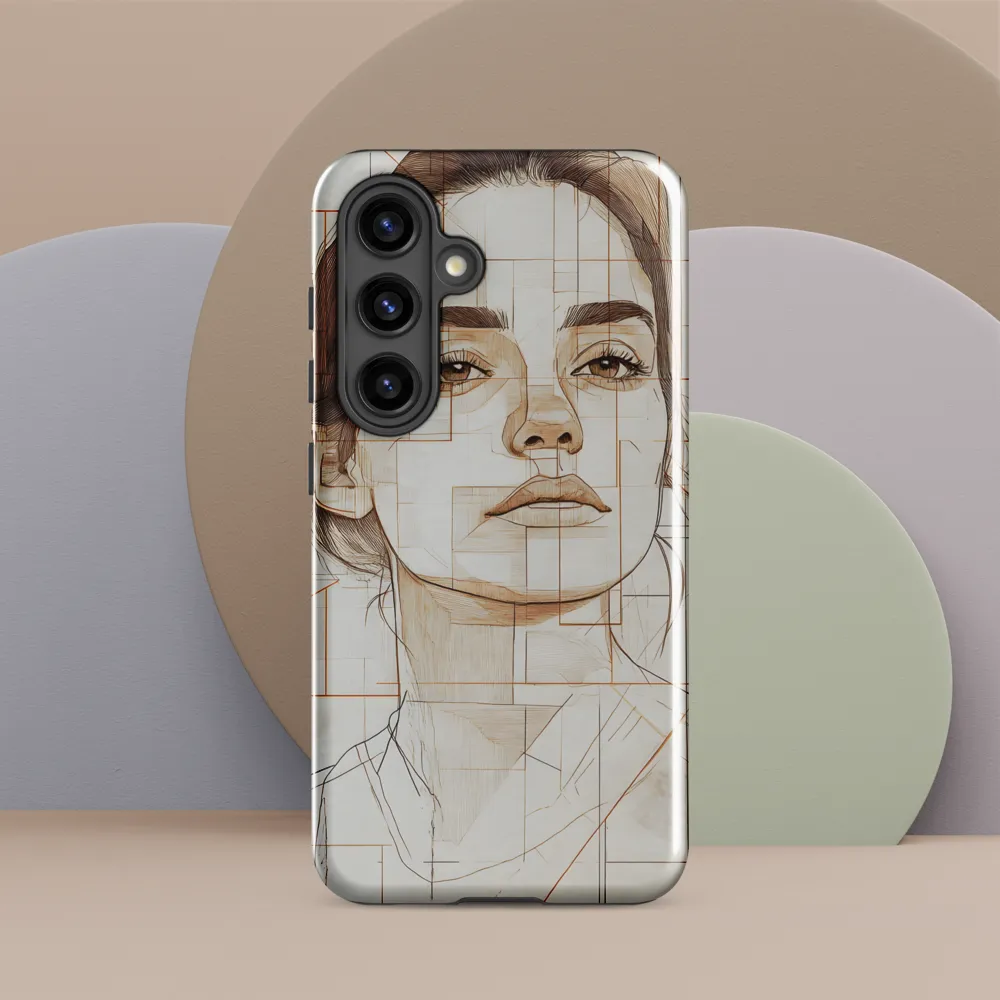 Geometric Serenity: A Minimalist Portrait