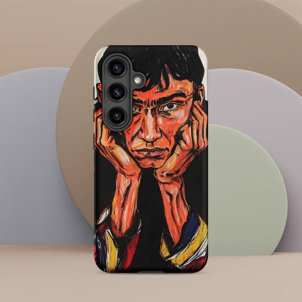 Contemplative Intensity: An Expressionist Portrait