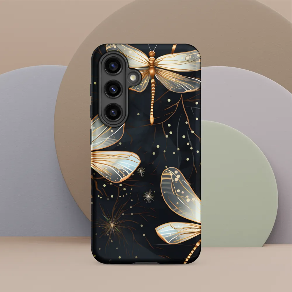 Ethereal Dance: Dragonflies in a Midnight Garden