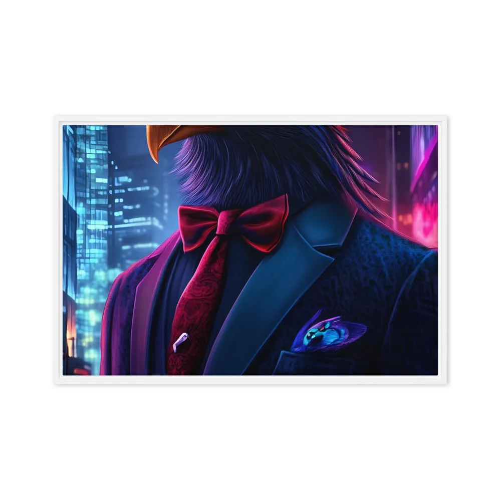The Dapper Avian | Canvas with White Frame | 20″×30″
