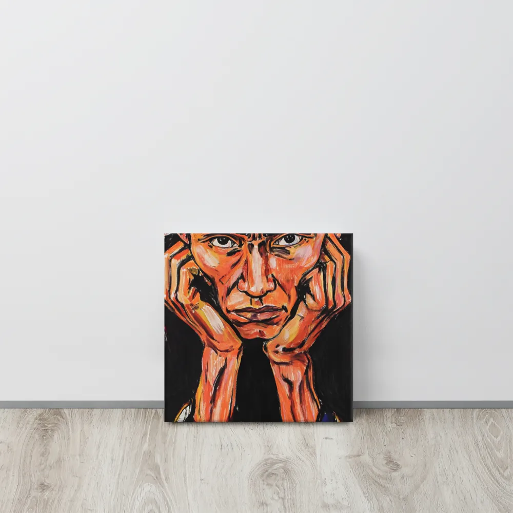 Contemplative Intensity: An Expressionist Portrait