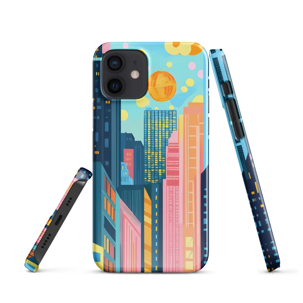 Cyan Skyline with Golden Orb
