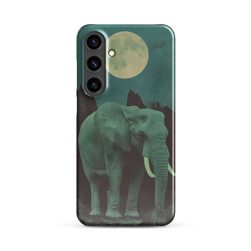 Ethereal Presence: Elephant Under a Full Moon