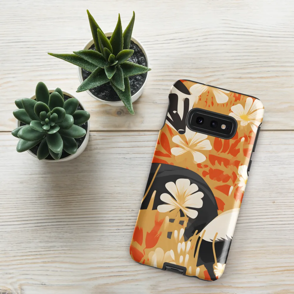 Whimsical Badgers in Bloom
