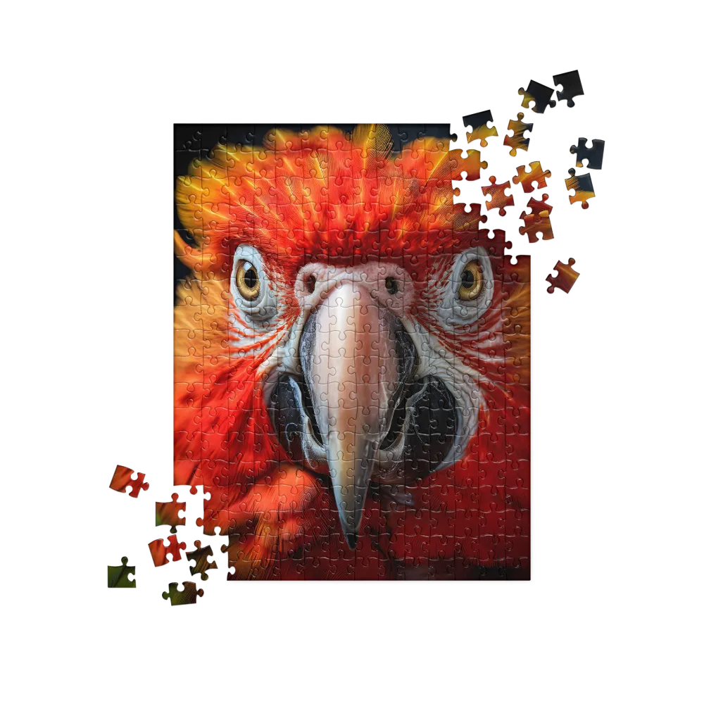 The Fiery Gaze of the Parrot | Jigsaw Puzzle | 252 pieces