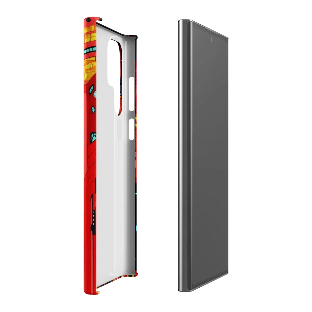 Neon Dreams: A Cyberpunk Cityscape | Phone Case |  S22 Ultra | Snap Case | Matte