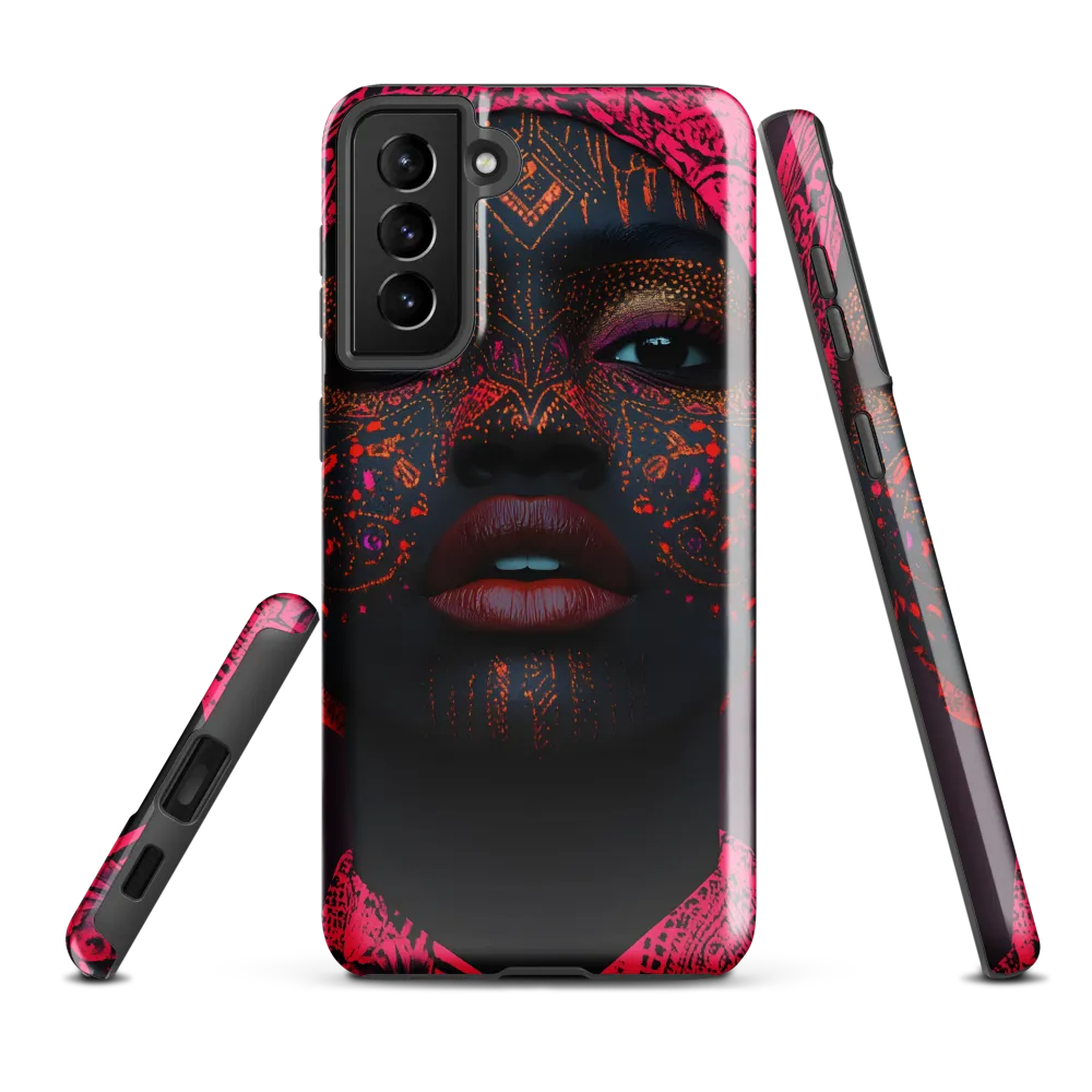 Neon Adornments: A Portrait of Cultural Expression