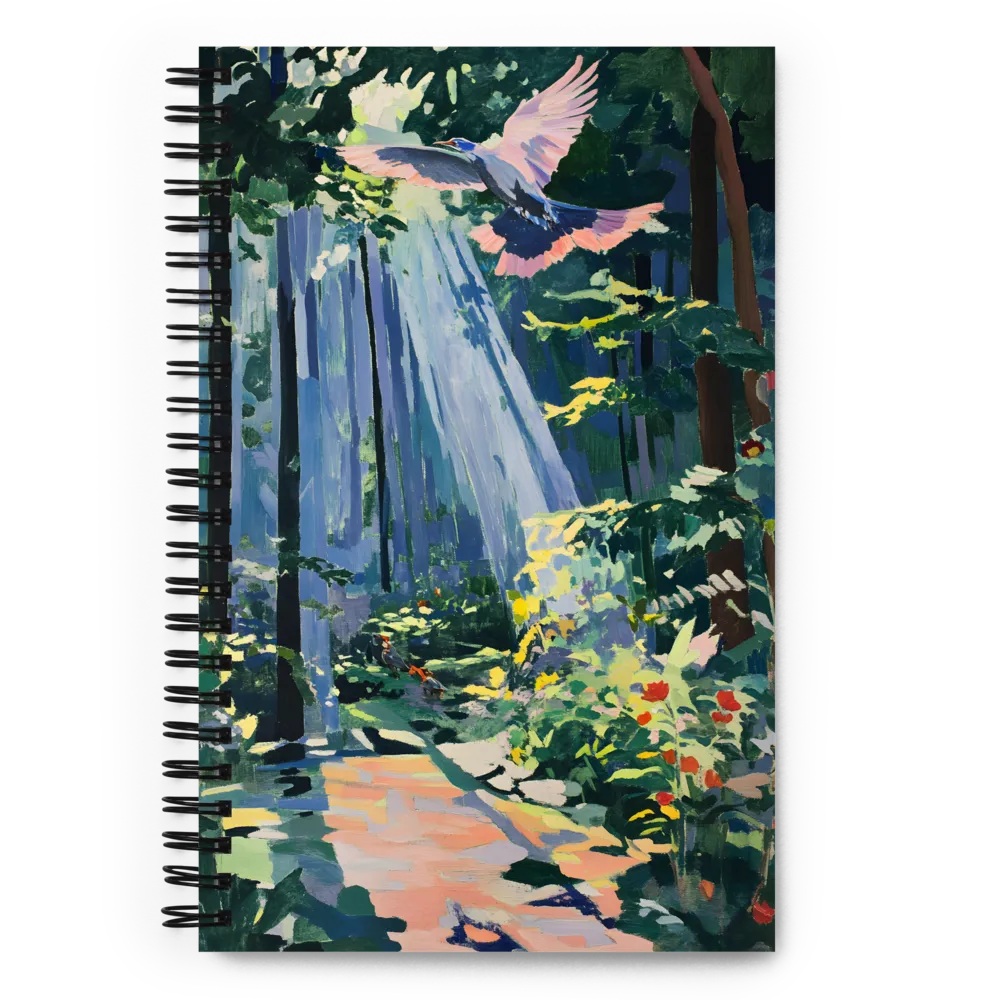 Flight of Light: A Serene Forest | Spiral Notebook