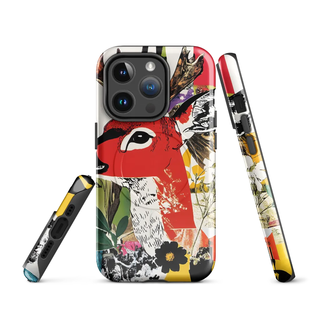Vibrant Harmony: The Deer in Nature | Phone Case |  14 Pro | MagSafe® Tough Case | Glossy