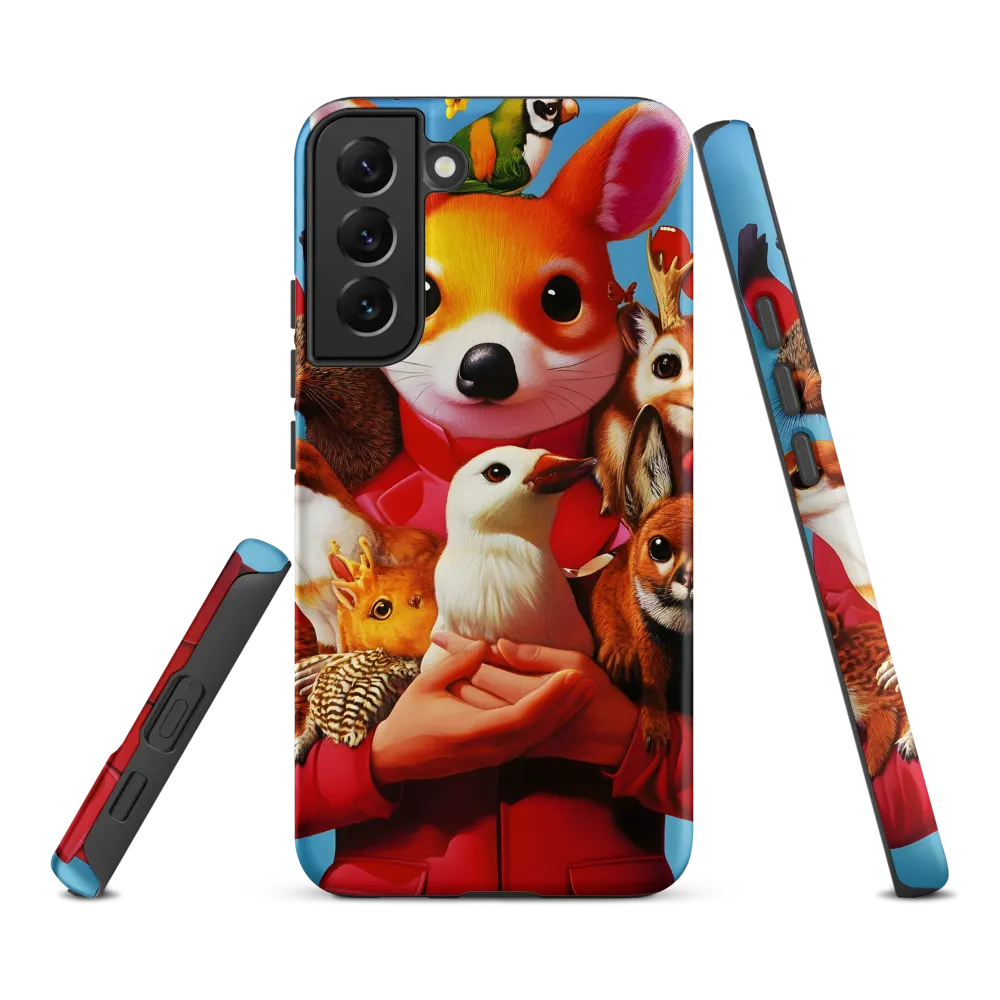 Harmony in Whimsy: A Modern Animal Ensemble | Phone Case |  S22 Plus | Tough Case | Matte