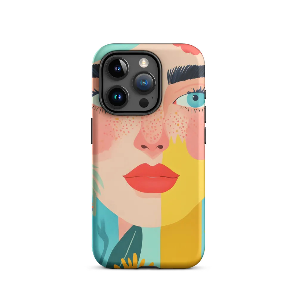 Floral Serenity: A Modern Portrait