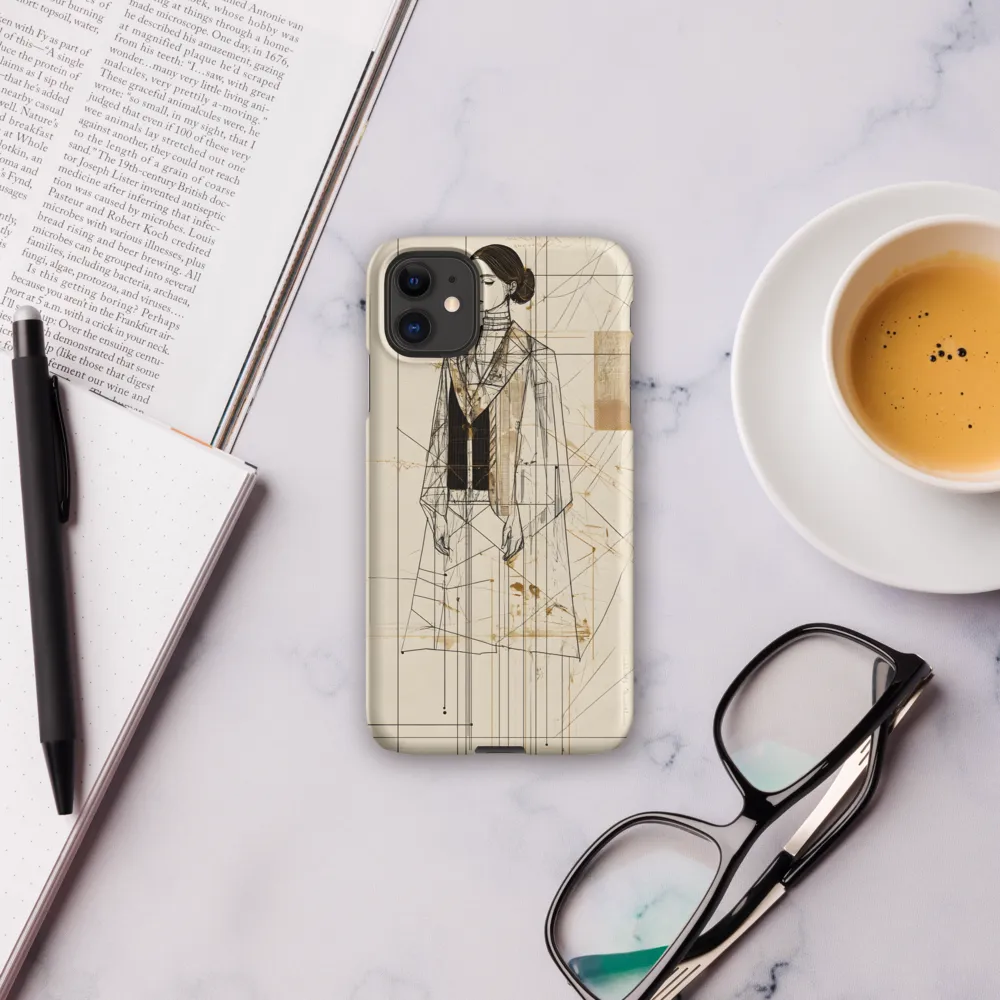 Elegance in Lines | Phone Case |  11 | Snap Case | Matte