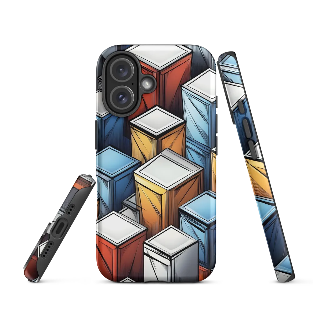 Geometry of Colorful Containers | Phone Case