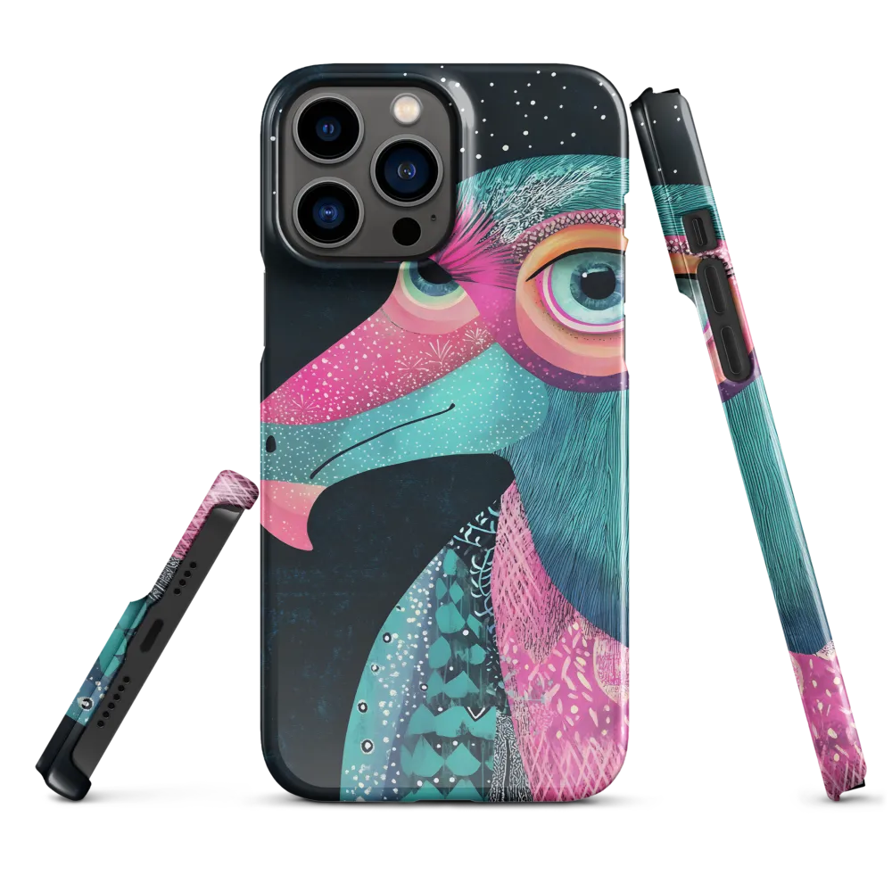 Whimsical Vulture: A Dance of Colors | Phone Case |  13 Pro Max | Snap Case | Glossy