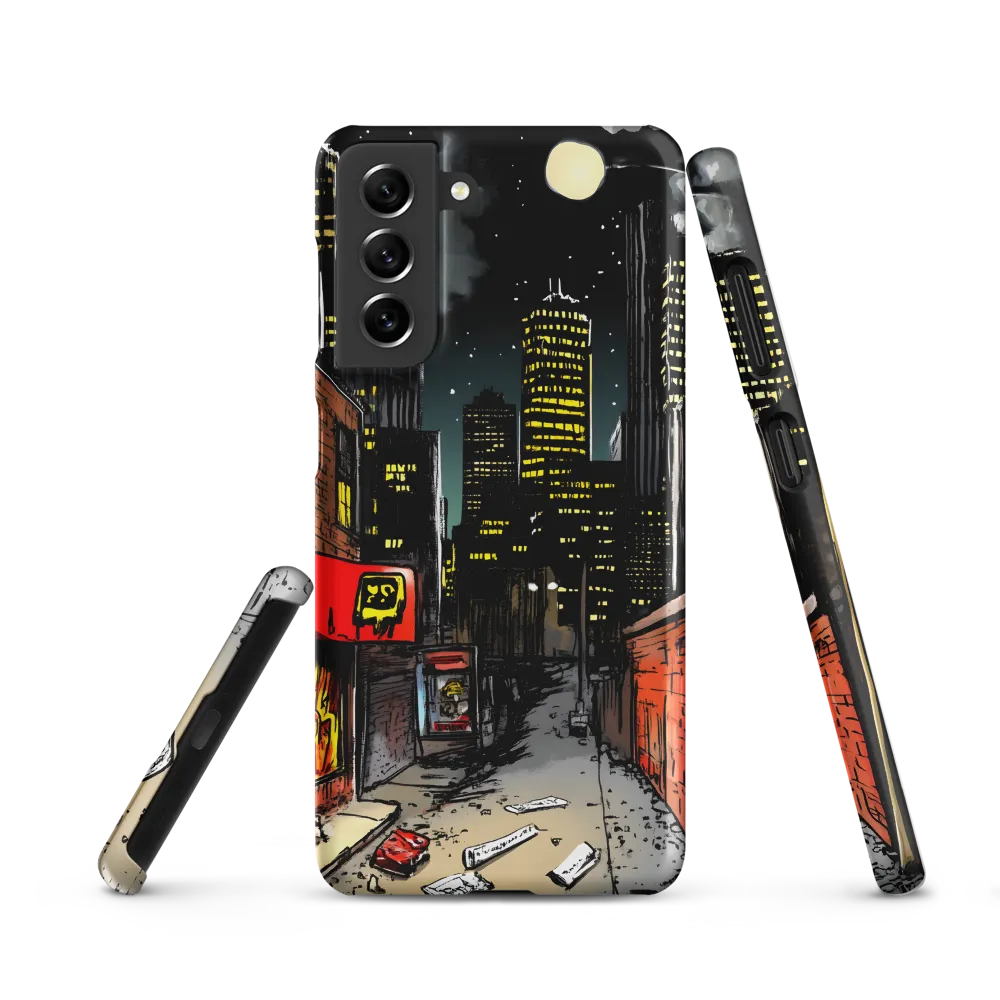 Nocturnal Cityscape: The Hidden Alley | Phone Case |  S21 | Snap Case | Matte