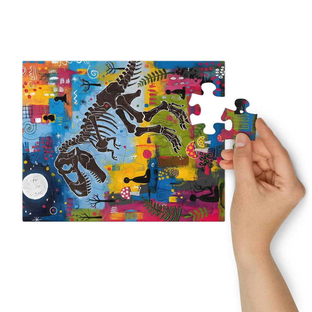 Dinosaur Dreamscape 
 Jigsaw Puzzle in Tin Box