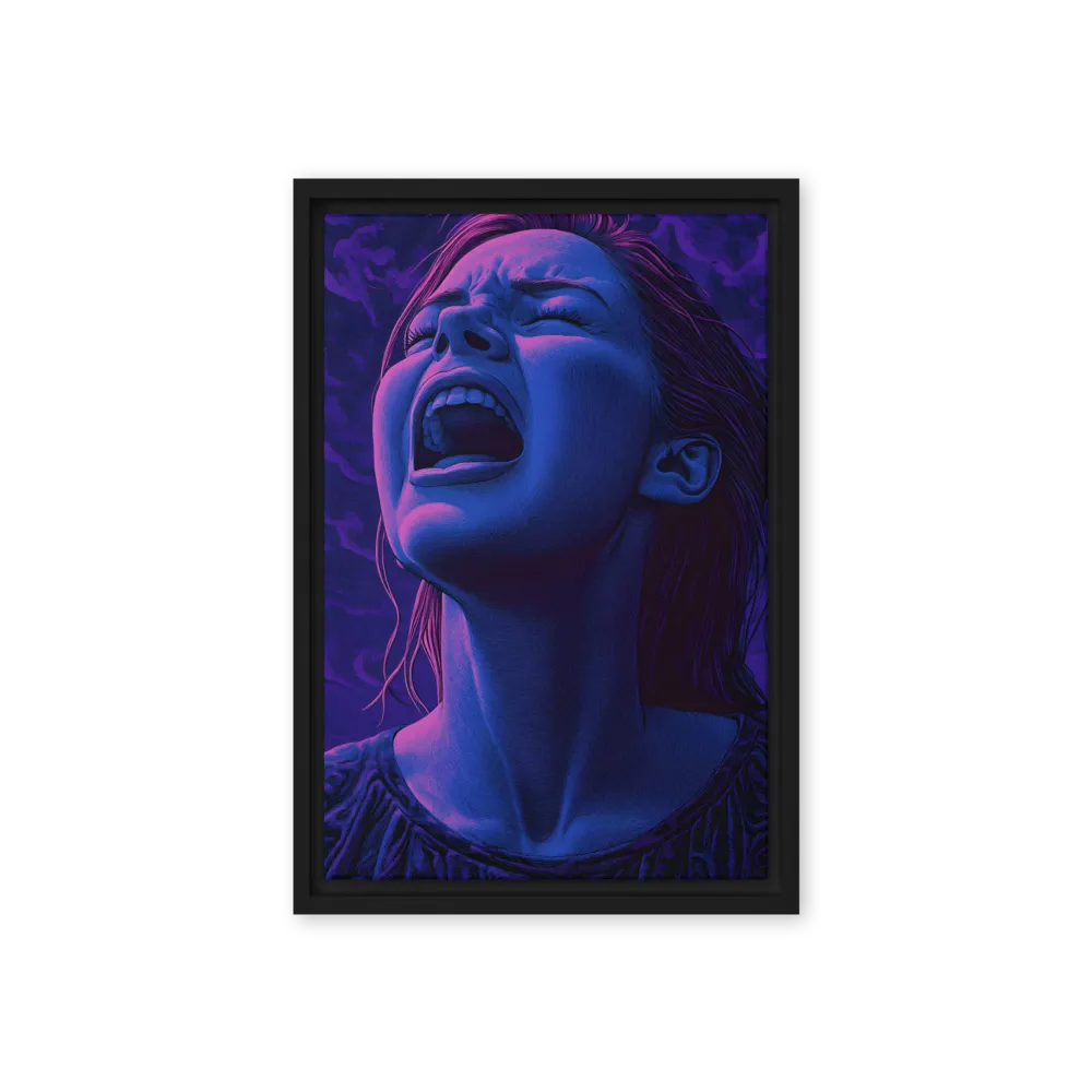 Echoes of Anguish | Canvas with Black Frame | 12″×18″